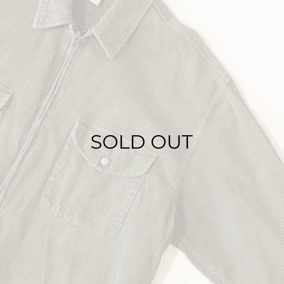 画像2: 90's BADGE COTTON WIDE WALE CORDUROY ZIP SHIRT JACKET (2)