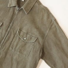 画像2: 90's BADGE COTTON WIDE WALE CORDUROY ZIP SHIRT JACKET (2)