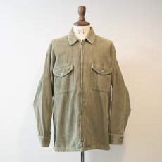 画像8: 90's BADGE COTTON WIDE WALE CORDUROY ZIP SHIRT JACKET (8)