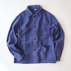 画像1: OLD UNKNOWN BRAND COTTON TWILL FRENCH WORK JACKET (1)