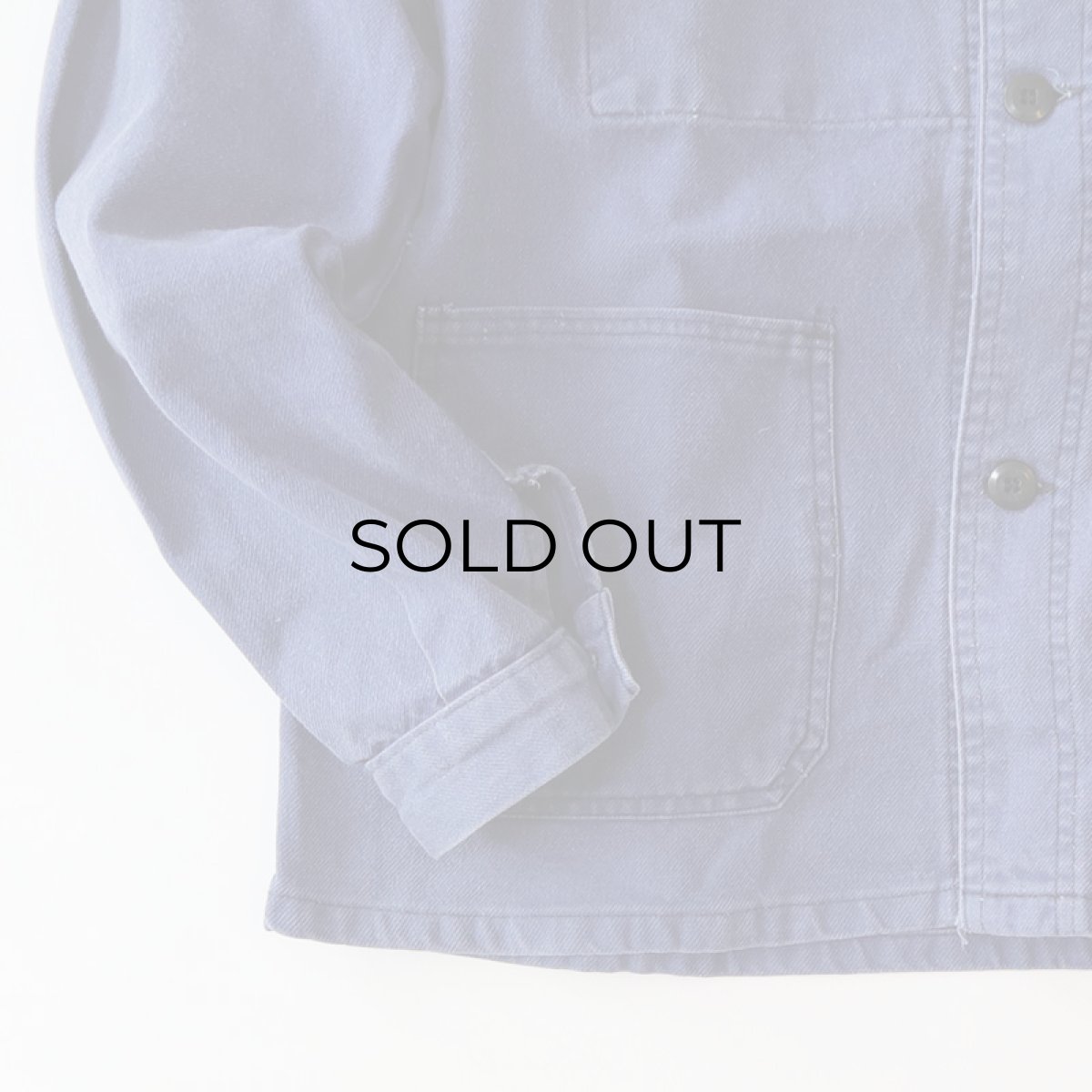 画像7: OLD UNKNOWN BRAND COTTON TWILL FRENCH WORK JACKET (7)