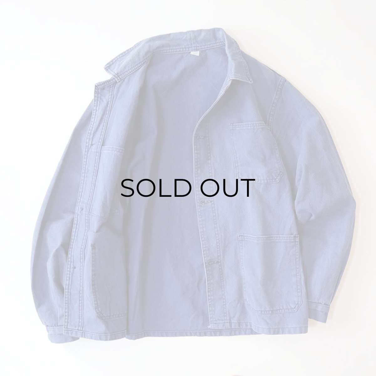 画像4: OLD UNKNOWN BRAND COTTON TWILL FRENCH WORK JACKET (4)