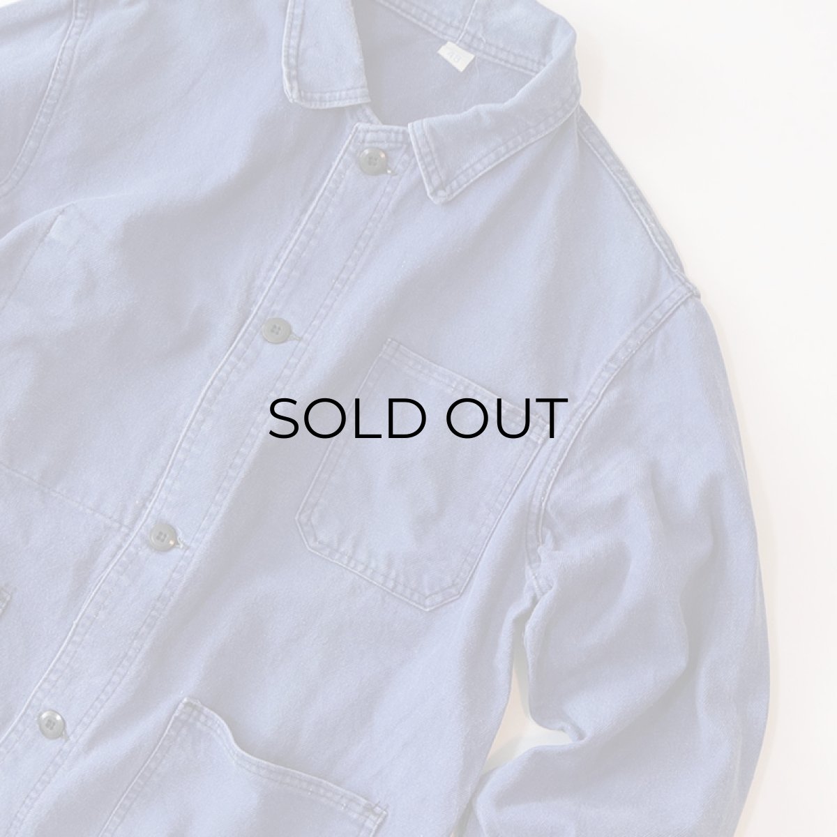 画像5: OLD UNKNOWN BRAND COTTON TWILL FRENCH WORK JACKET (5)