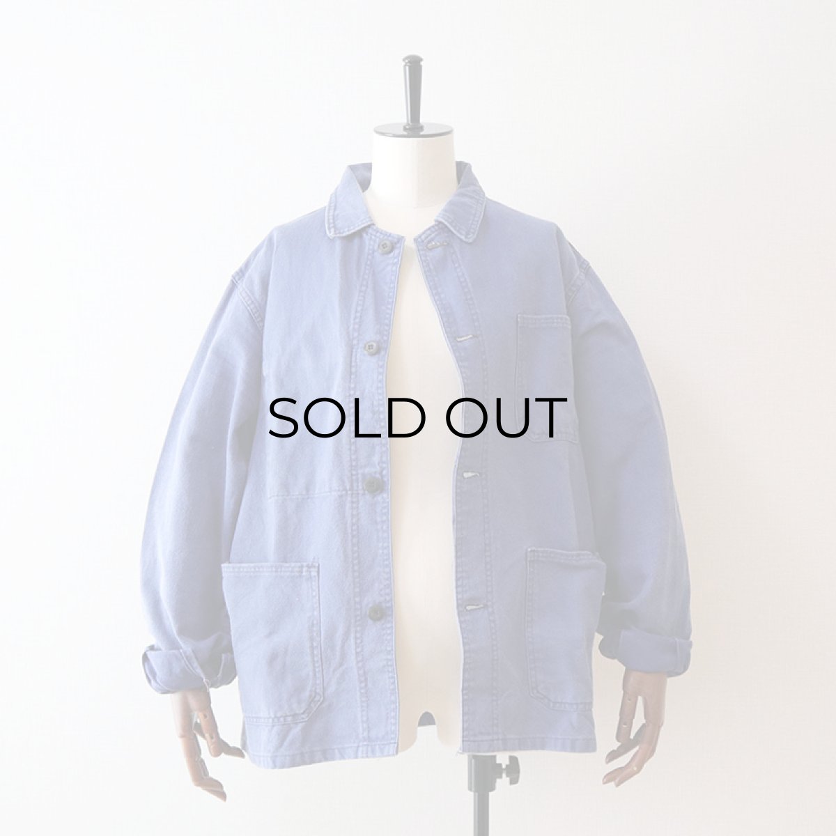 画像10: OLD UNKNOWN BRAND COTTON TWILL FRENCH WORK JACKET (10)