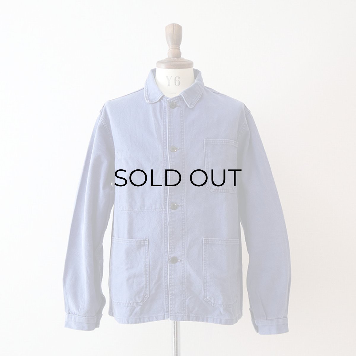 画像9: OLD UNKNOWN BRAND COTTON TWILL FRENCH WORK JACKET (9)