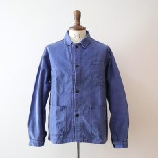画像9: OLD UNKNOWN BRAND COTTON TWILL FRENCH WORK JACKET (9)