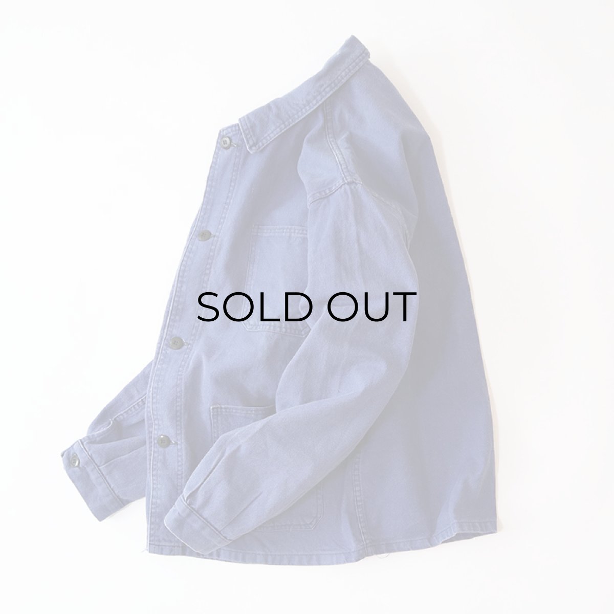 画像2: OLD UNKNOWN BRAND COTTON TWILL FRENCH WORK JACKET (2)