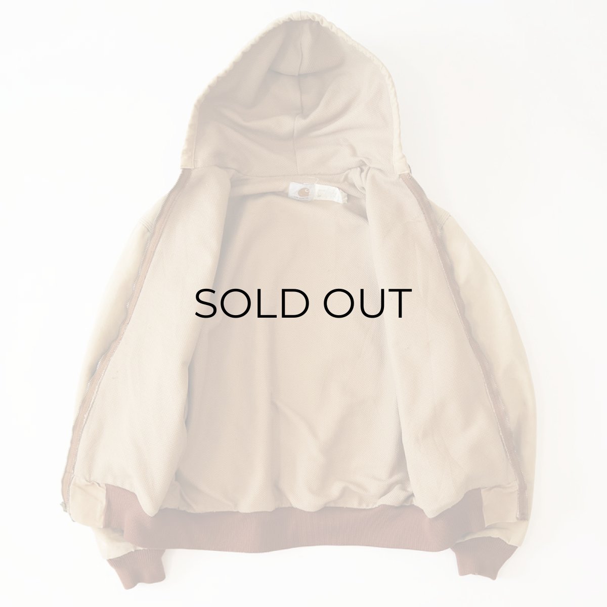 画像2: Carhartt "ACTIVE JACKET" COTTON DUCK THERMAL LINING ZIP HOODED WORK BLOUSON "MADE IN USA" (2)