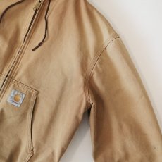 画像5: Carhartt "ACTIVE JACKET" COTTON DUCK THERMAL LINING ZIP HOODED WORK BLOUSON "MADE IN USA" (5)