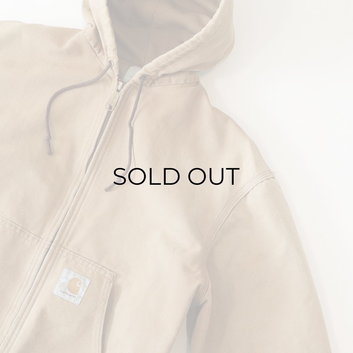 画像4: Carhartt "ACTIVE JACKET" COTTON DUCK THERMAL LINING ZIP HOODED WORK BLOUSON "MADE IN USA" (4)