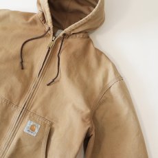 画像4: Carhartt "ACTIVE JACKET" COTTON DUCK THERMAL LINING ZIP HOODED WORK BLOUSON "MADE IN USA" (4)