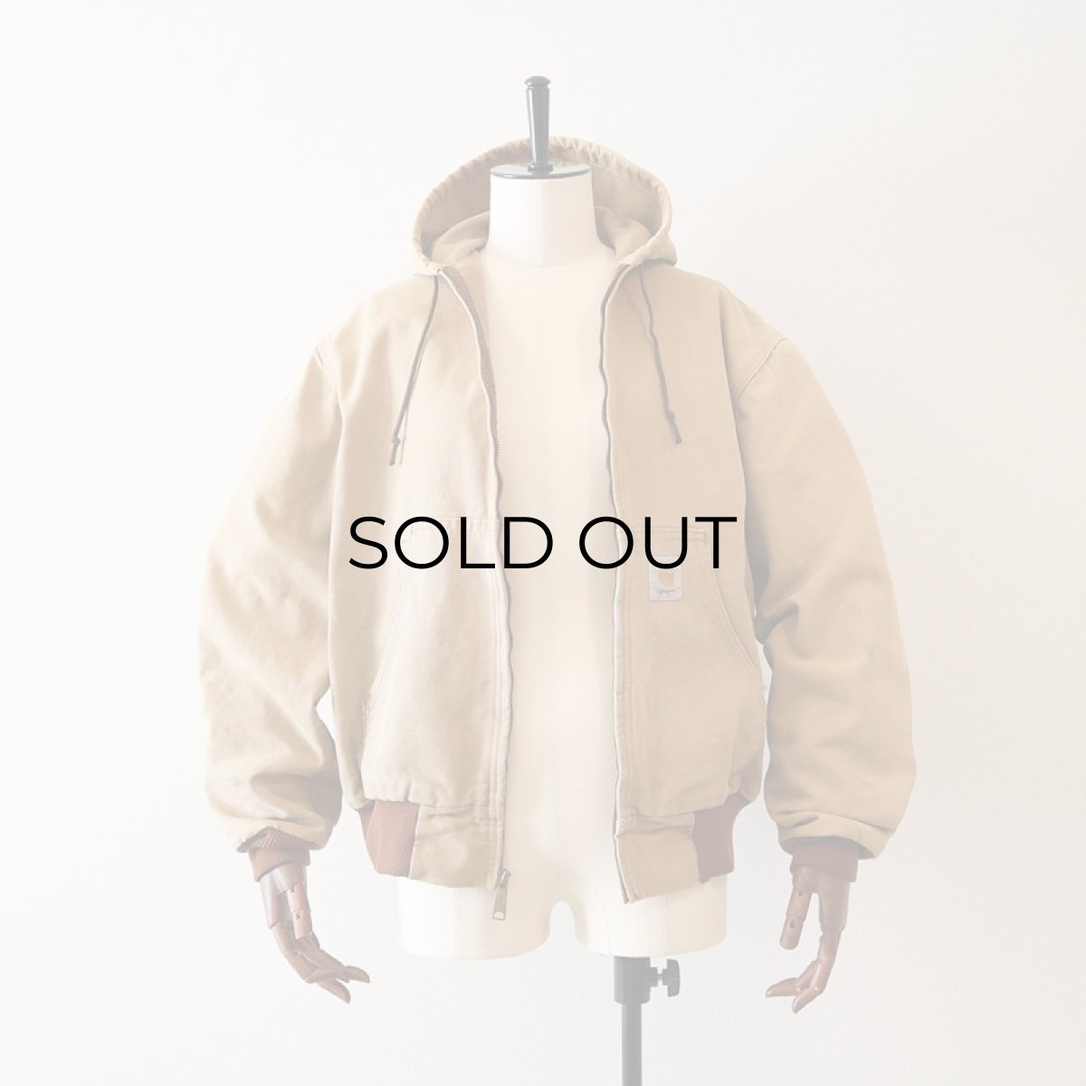 画像17: Carhartt "ACTIVE JACKET" COTTON DUCK THERMAL LINING ZIP HOODED WORK BLOUSON "MADE IN USA" (17)
