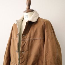 画像5: 〜70's UNKNOWN BRAND COTTON DUCK BOA LINING RANCH COAT (5)