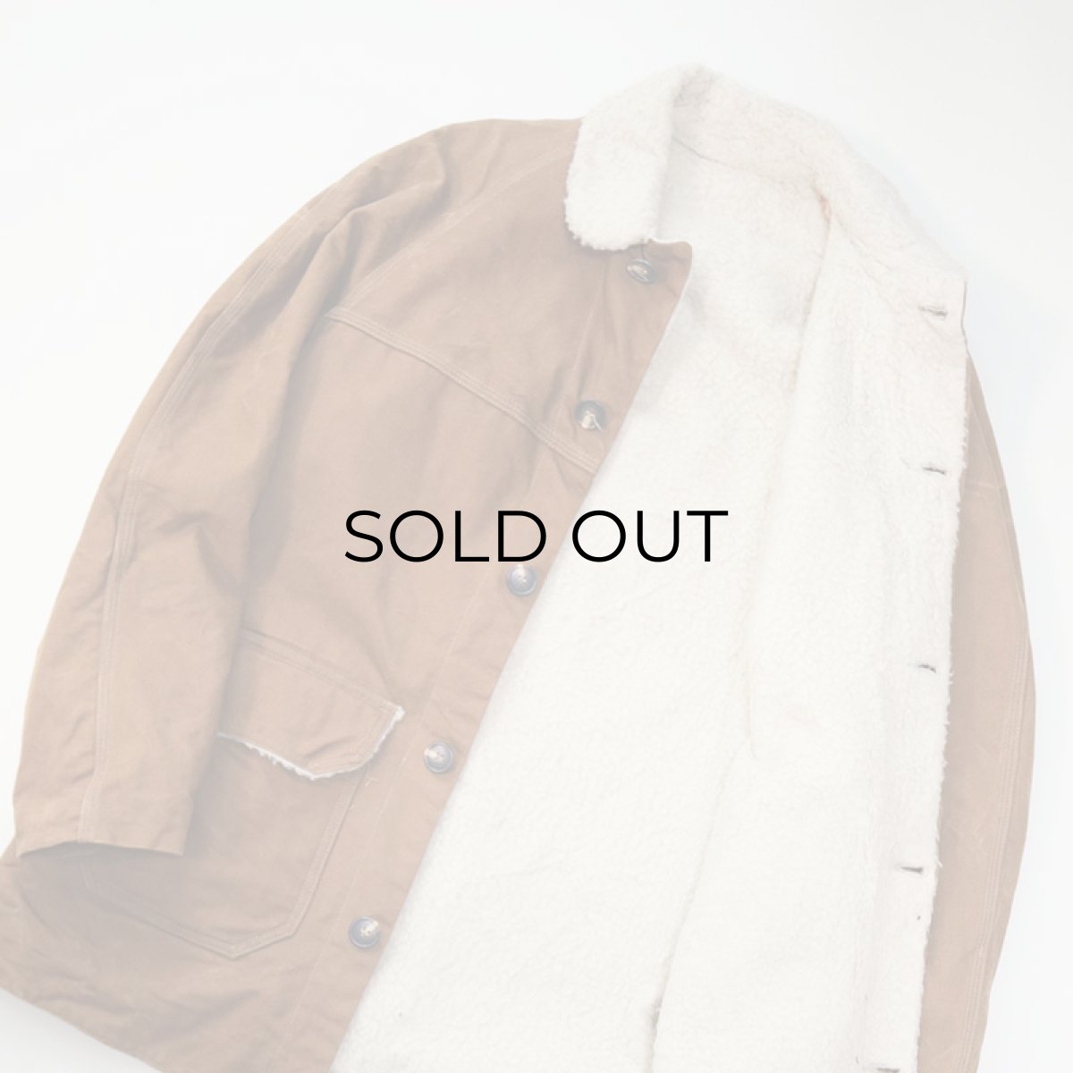 画像8: 〜70's UNKNOWN BRAND COTTON DUCK BOA LINING RANCH COAT (8)