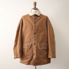 画像1: 〜70's UNKNOWN BRAND COTTON DUCK BOA LINING RANCH COAT (1)