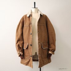 画像4: 〜70's UNKNOWN BRAND COTTON DUCK BOA LINING RANCH COAT (4)