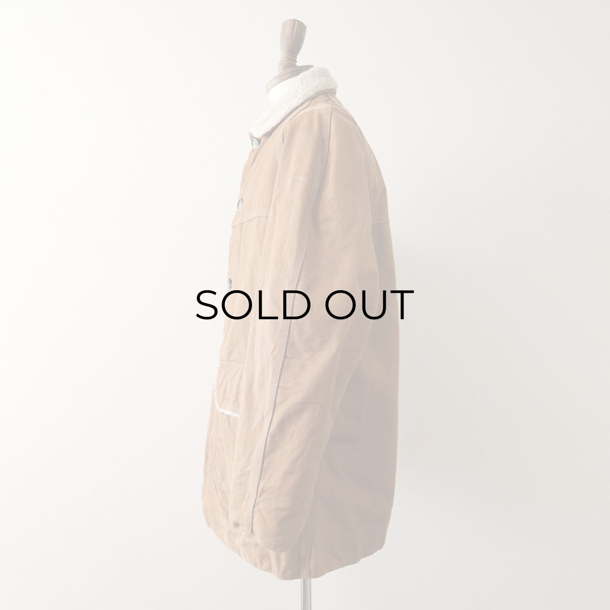 画像2: 〜70's UNKNOWN BRAND COTTON DUCK BOA LINING RANCH COAT (2)