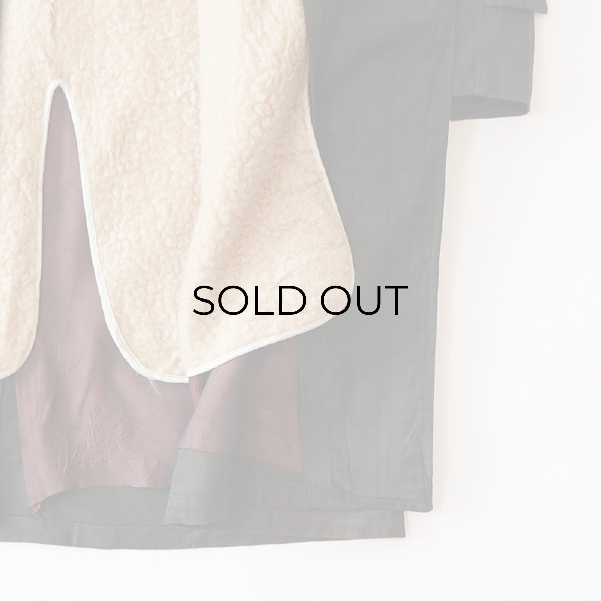 画像9: 〜60's UNKNOWN BRAND CHECK STAND FALL COLLAR COAT with BOA LINER (9)