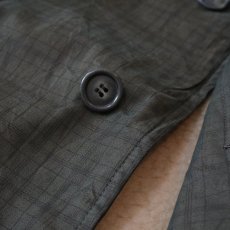 画像7: 〜60's UNKNOWN BRAND CHECK STAND FALL COLLAR COAT with BOA LINER (7)