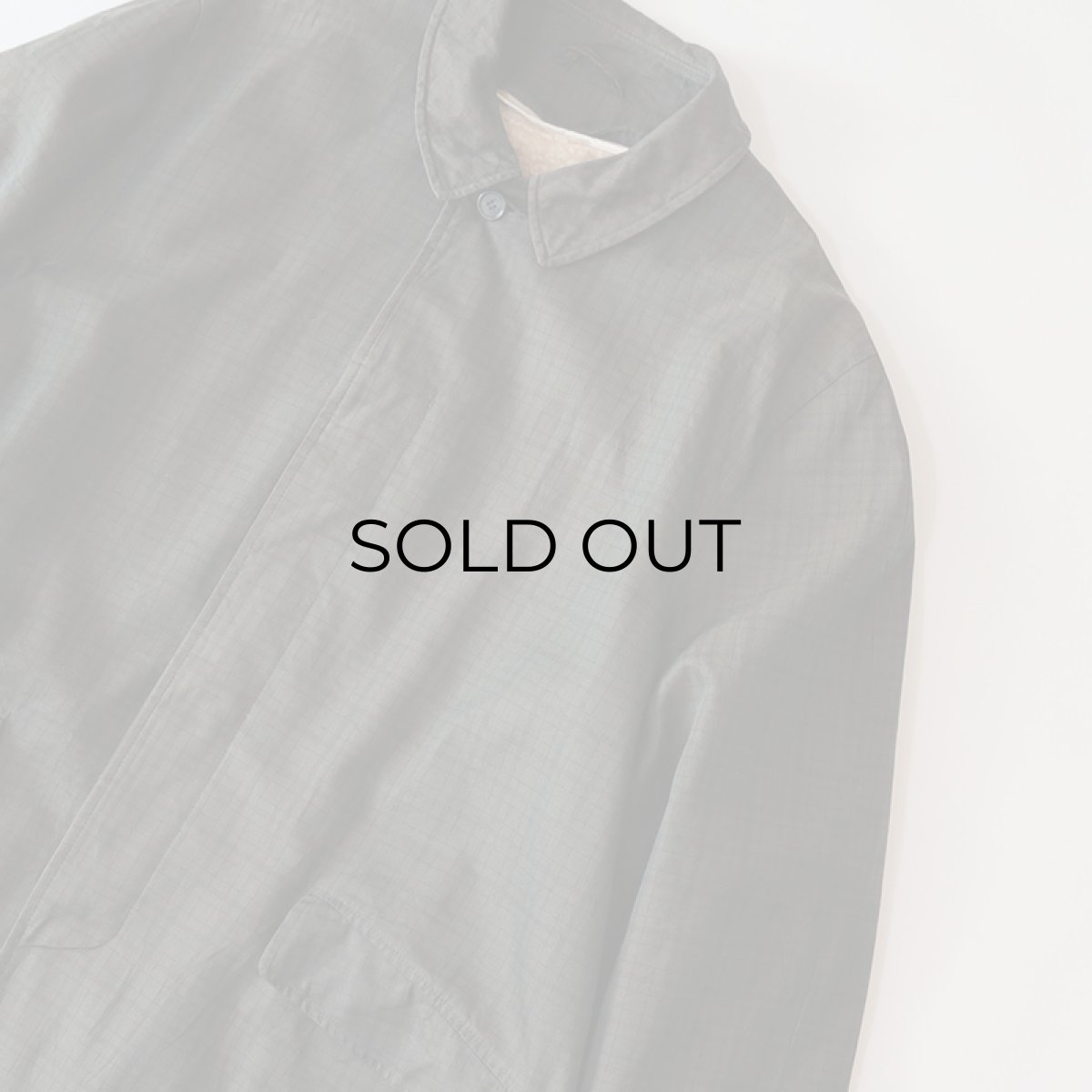 画像4: 〜60's UNKNOWN BRAND CHECK STAND FALL COLLAR COAT with BOA LINER (4)