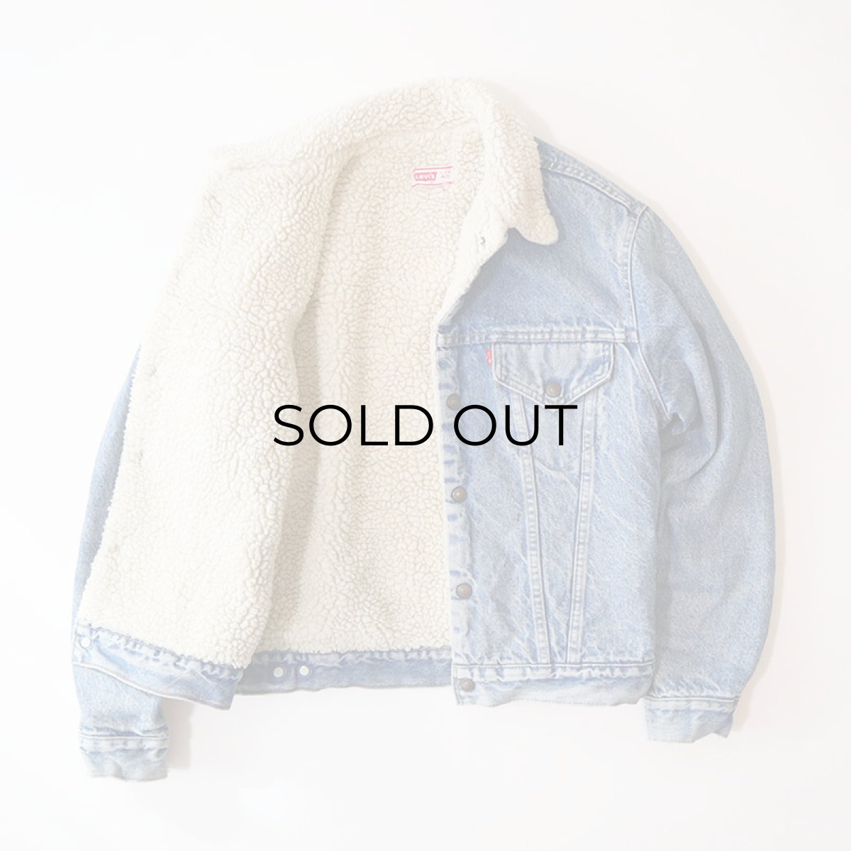 画像10: 70's Levi's 70605 DENIM BOA LINING TRUCKER JACKET (10)