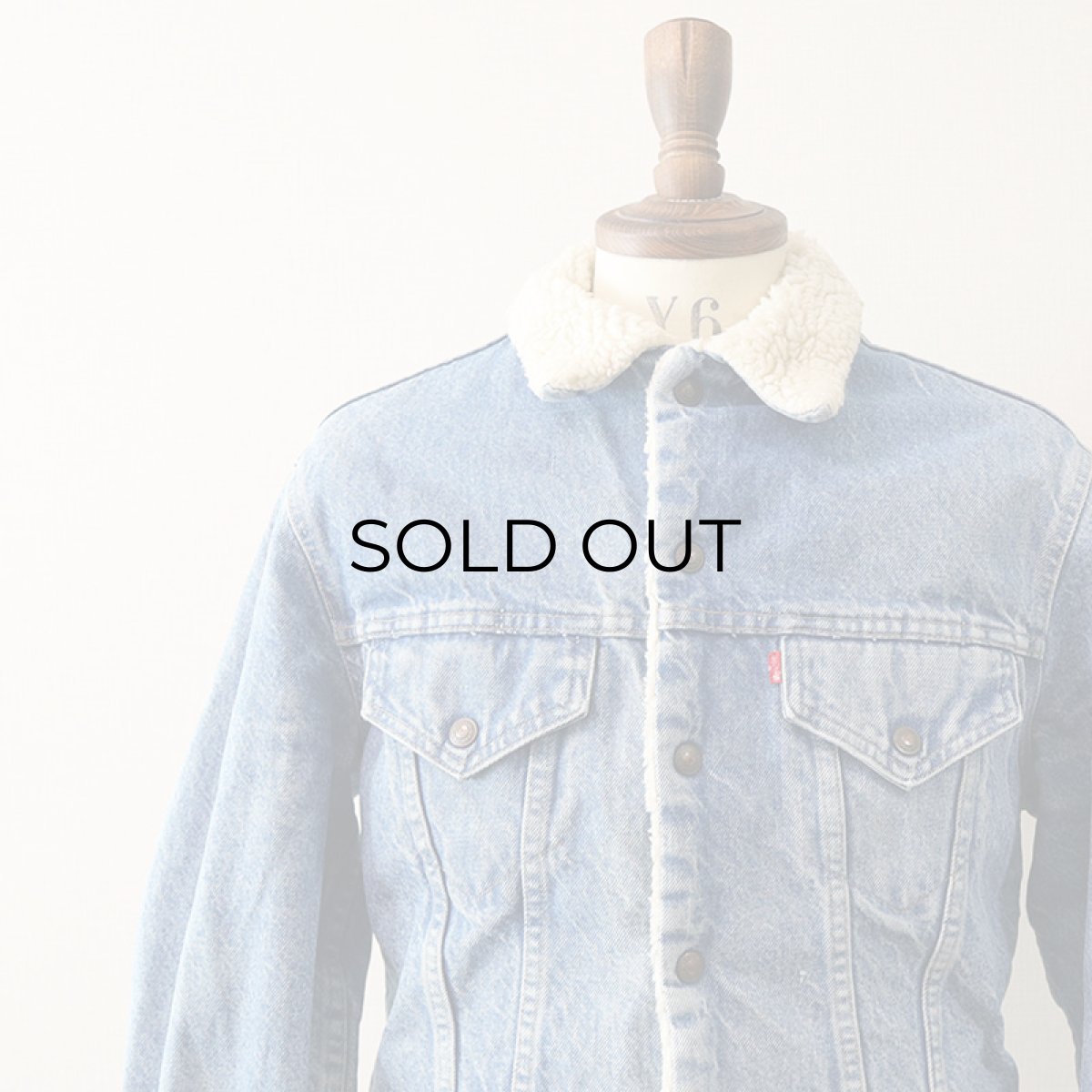 画像6: 70's Levi's 70605 DENIM BOA LINING TRUCKER JACKET (6)