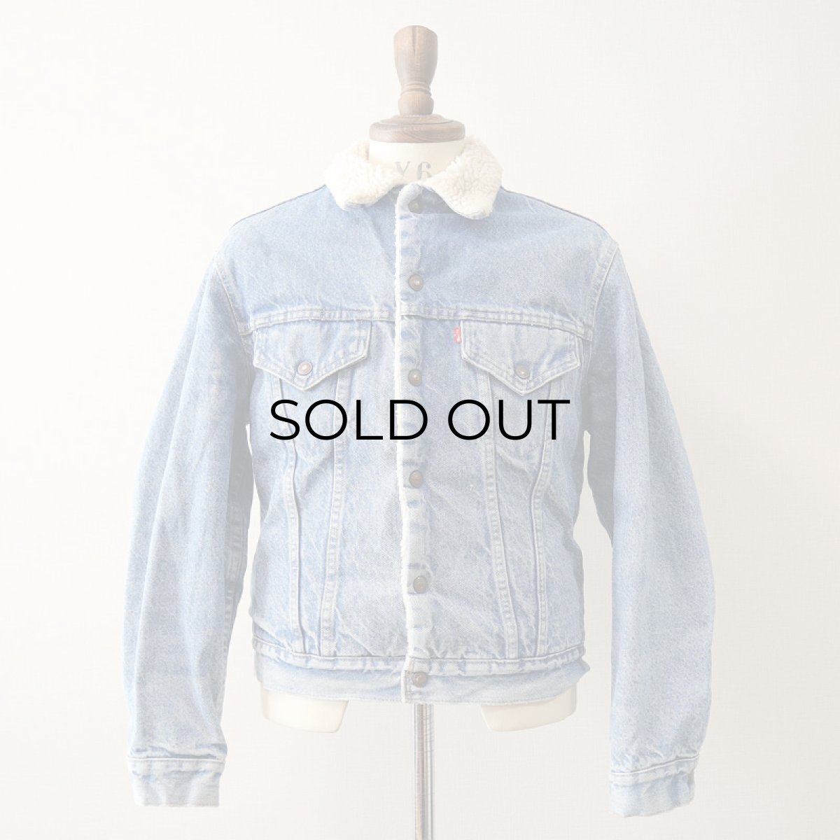 画像1: 70's Levi's 70605 DENIM BOA LINING TRUCKER JACKET (1)