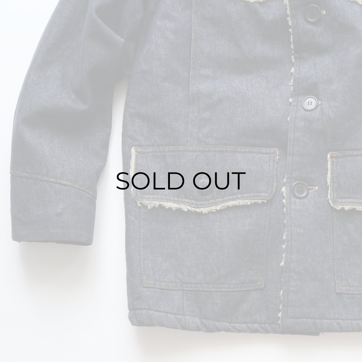 画像5: 70's ROEBUCKS DENIM BOA LINING RANCH COAT (5)