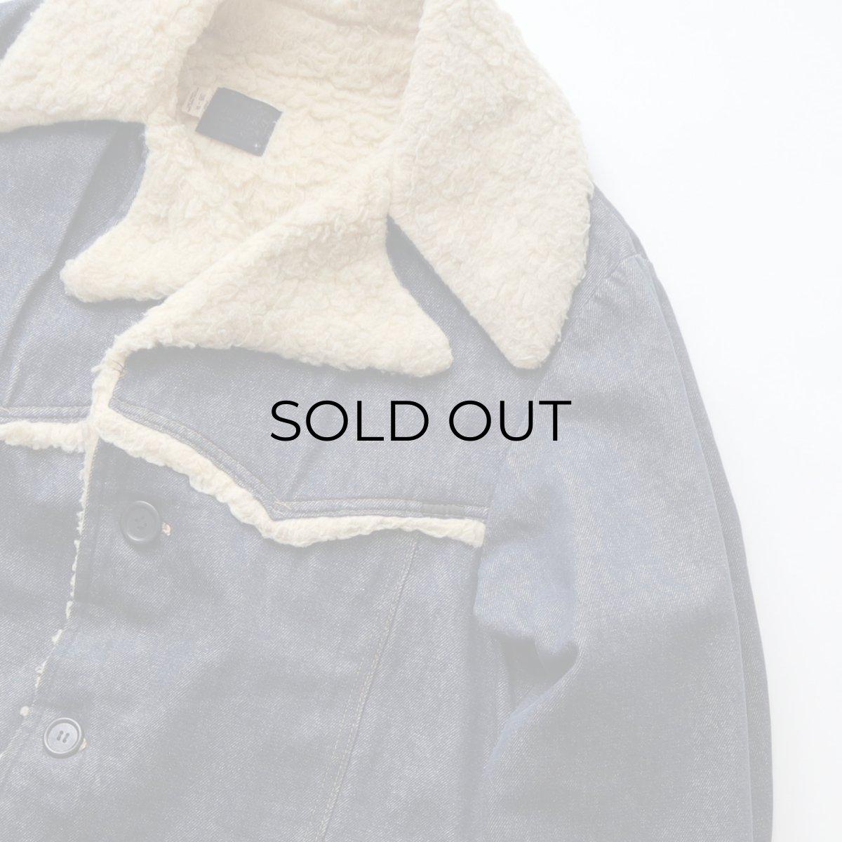 画像4: 70's ROEBUCKS DENIM BOA LINING RANCH COAT (4)