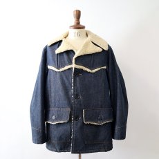 画像13: 70's ROEBUCKS DENIM BOA LINING RANCH COAT (13)