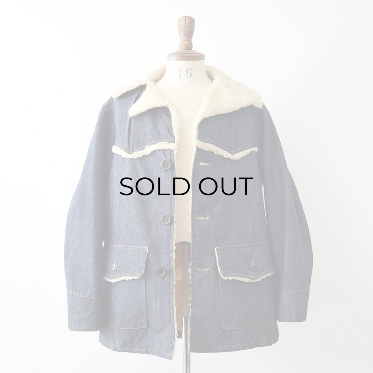 画像15: 70's ROEBUCKS DENIM BOA LINING RANCH COAT (15)