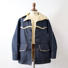 画像15: 70's ROEBUCKS DENIM BOA LINING RANCH COAT (15)