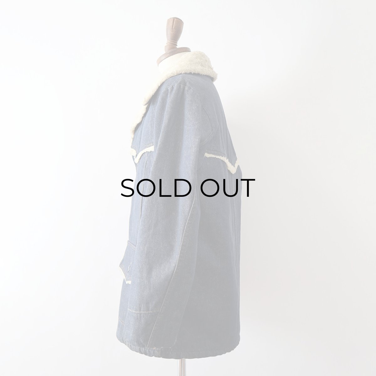 画像14: 70's ROEBUCKS DENIM BOA LINING RANCH COAT (14)