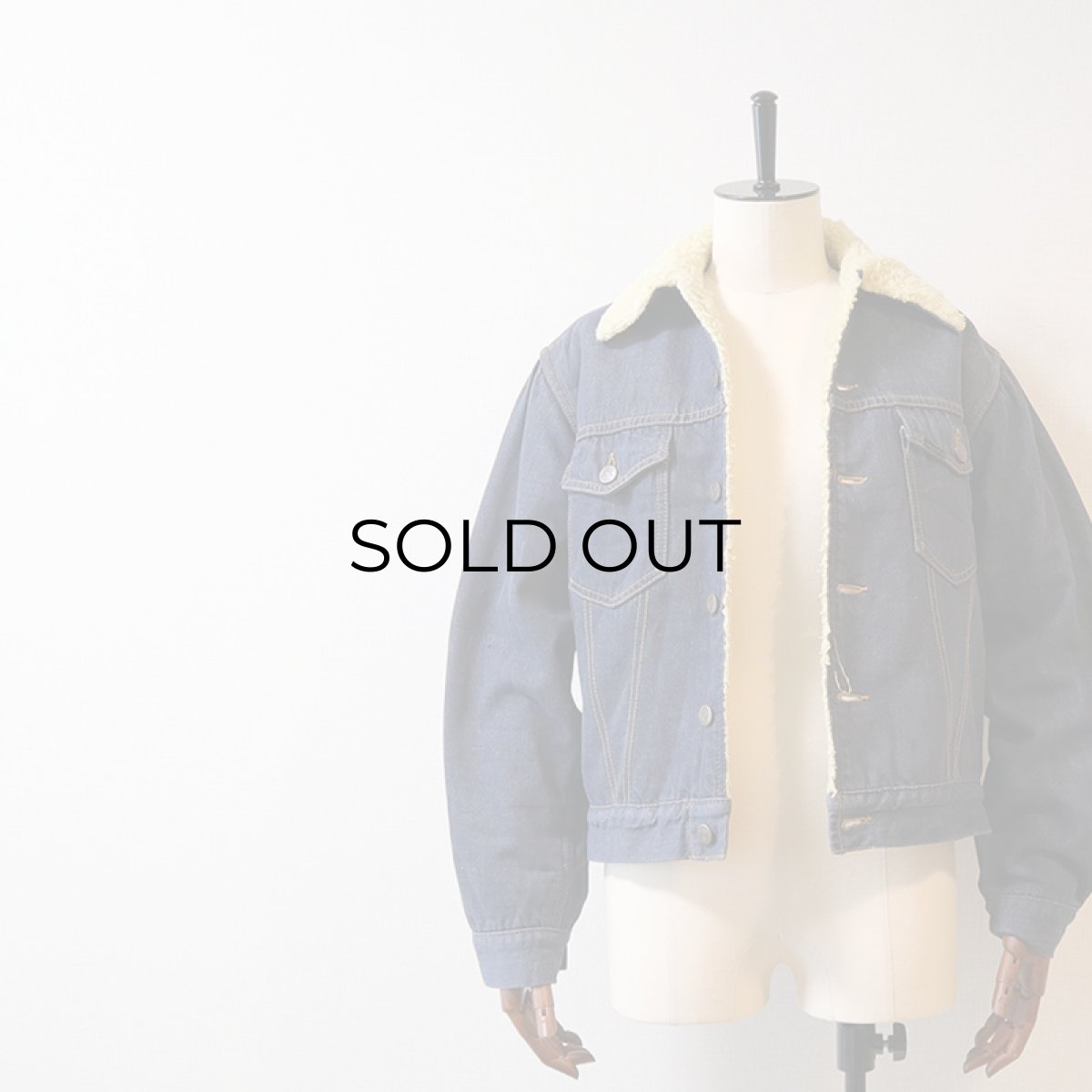 画像12: 70's ROEBUCKS DENIM BOA LINING TRUCKER JACKET (12)