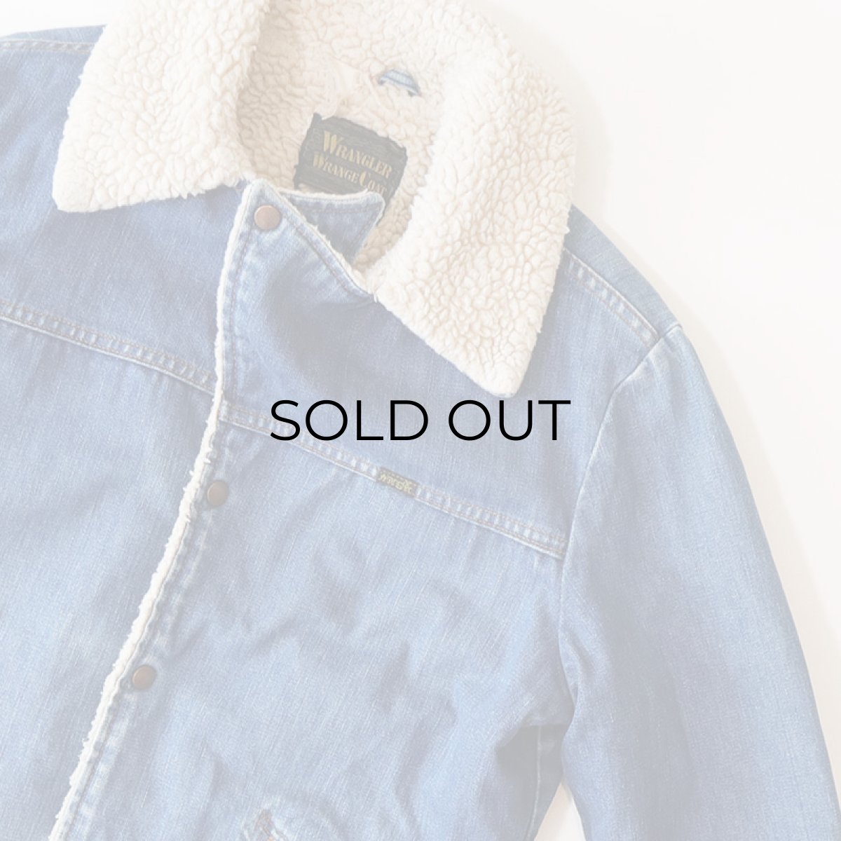 画像4: 70's WRANGLER "WRANGE COAT" DENIM BOA LINING RANCH JACKET (4)
