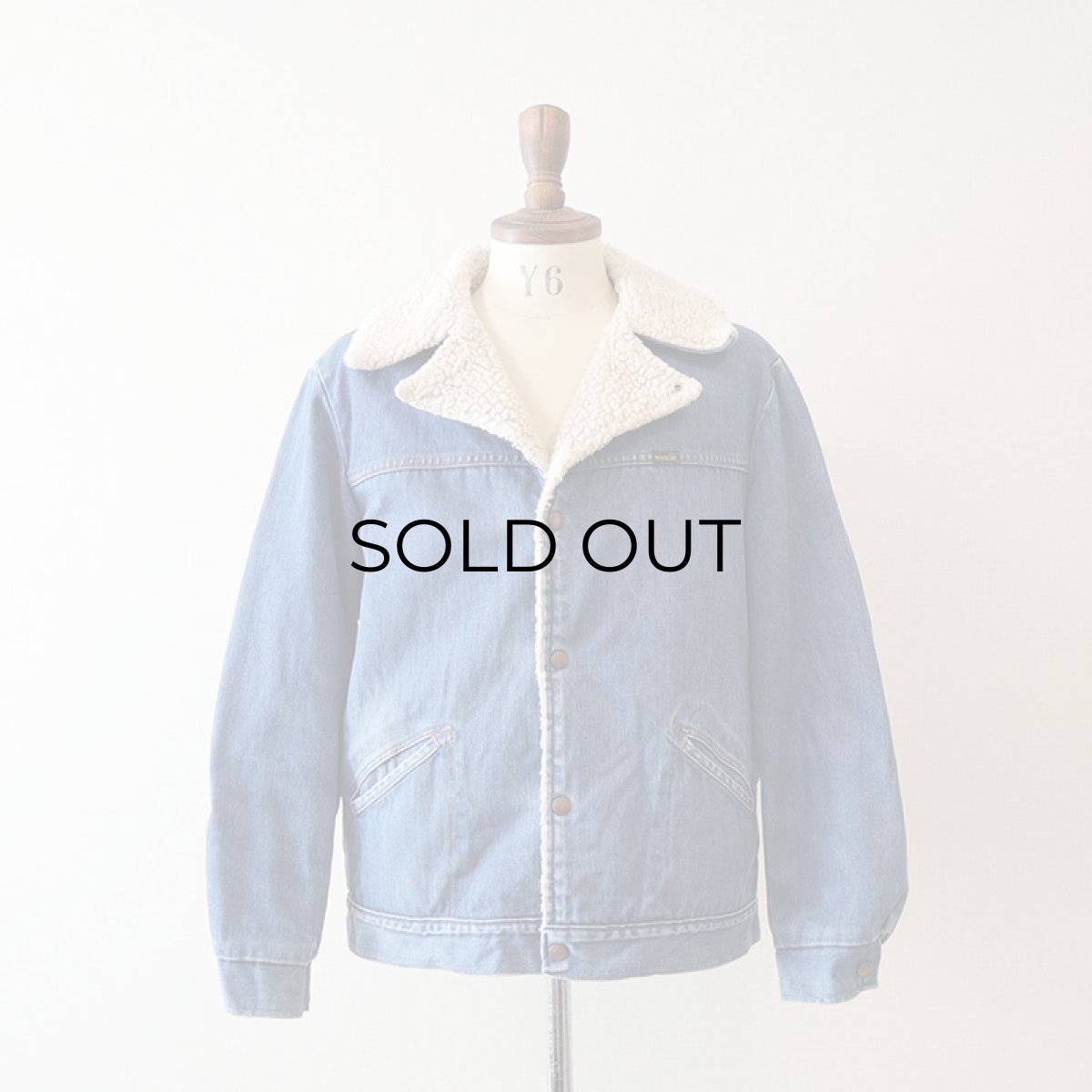 画像15: 70's WRANGLER "WRANGE COAT" DENIM BOA LINING RANCH JACKET (15)