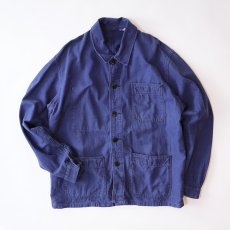 画像1: OLD UNKNOWN BRAND COTTON TWILL FRENCH WORK JACKET (1)