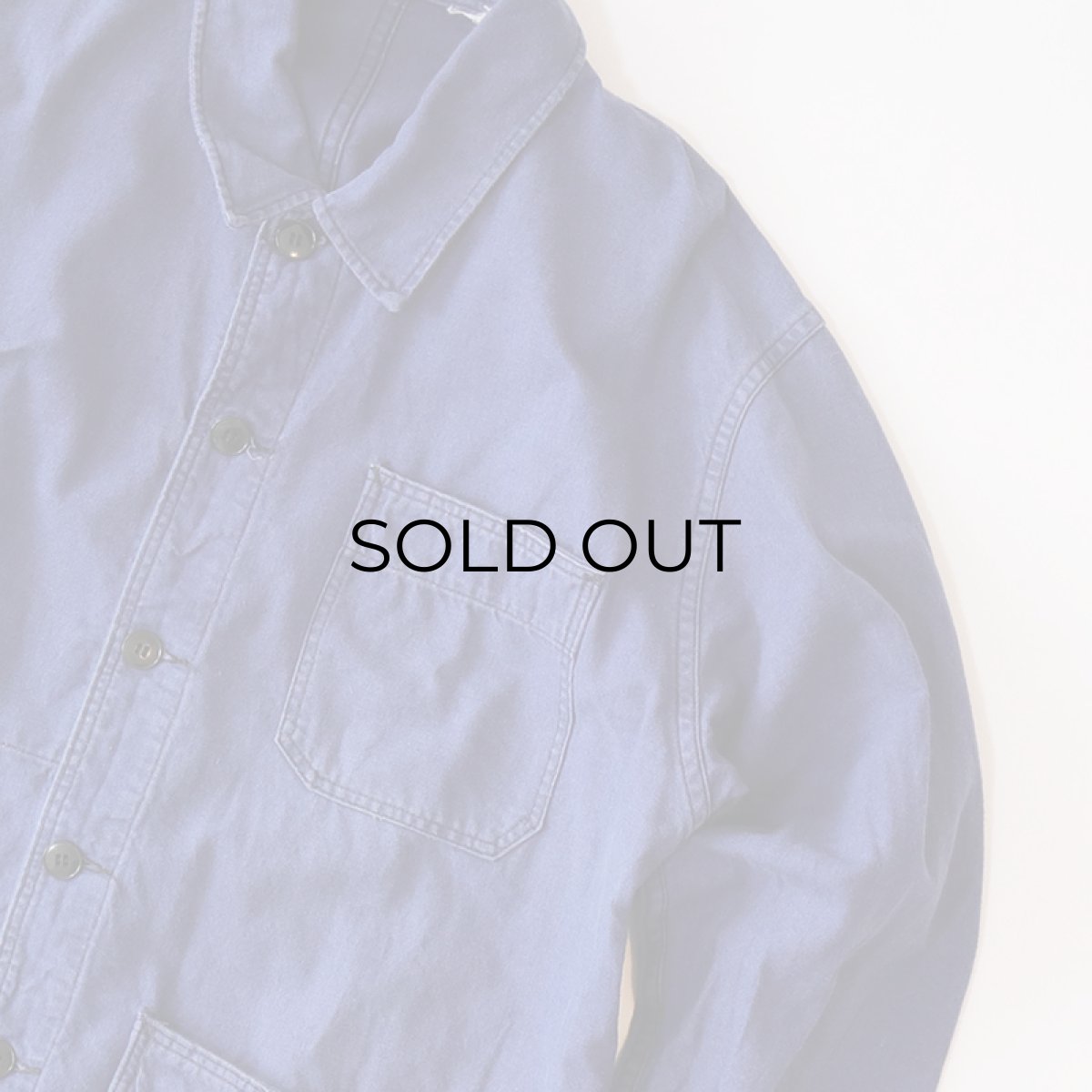 画像5: OLD UNKNOWN BRAND COTTON TWILL FRENCH WORK JACKET (5)