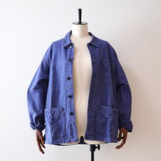 画像8: OLD UNKNOWN BRAND COTTON TWILL FRENCH WORK JACKET (8)