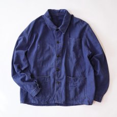 画像1: OLD UNKNOWN BRAND COTTON TWILL FRENCH WORK JACKET (1)