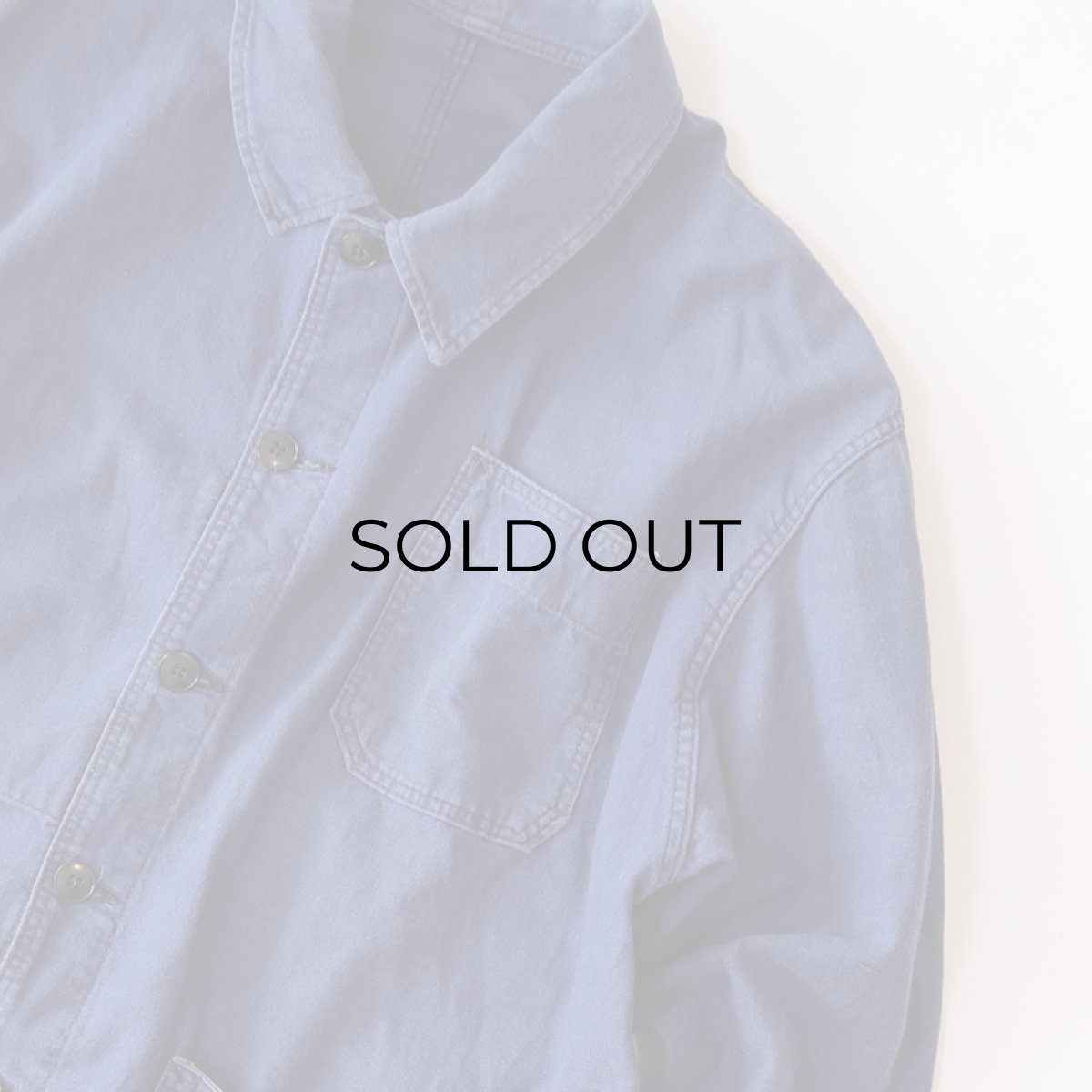 画像5: OLD UNKNOWN BRAND COTTON TWILL FRENCH WORK JACKET (5)