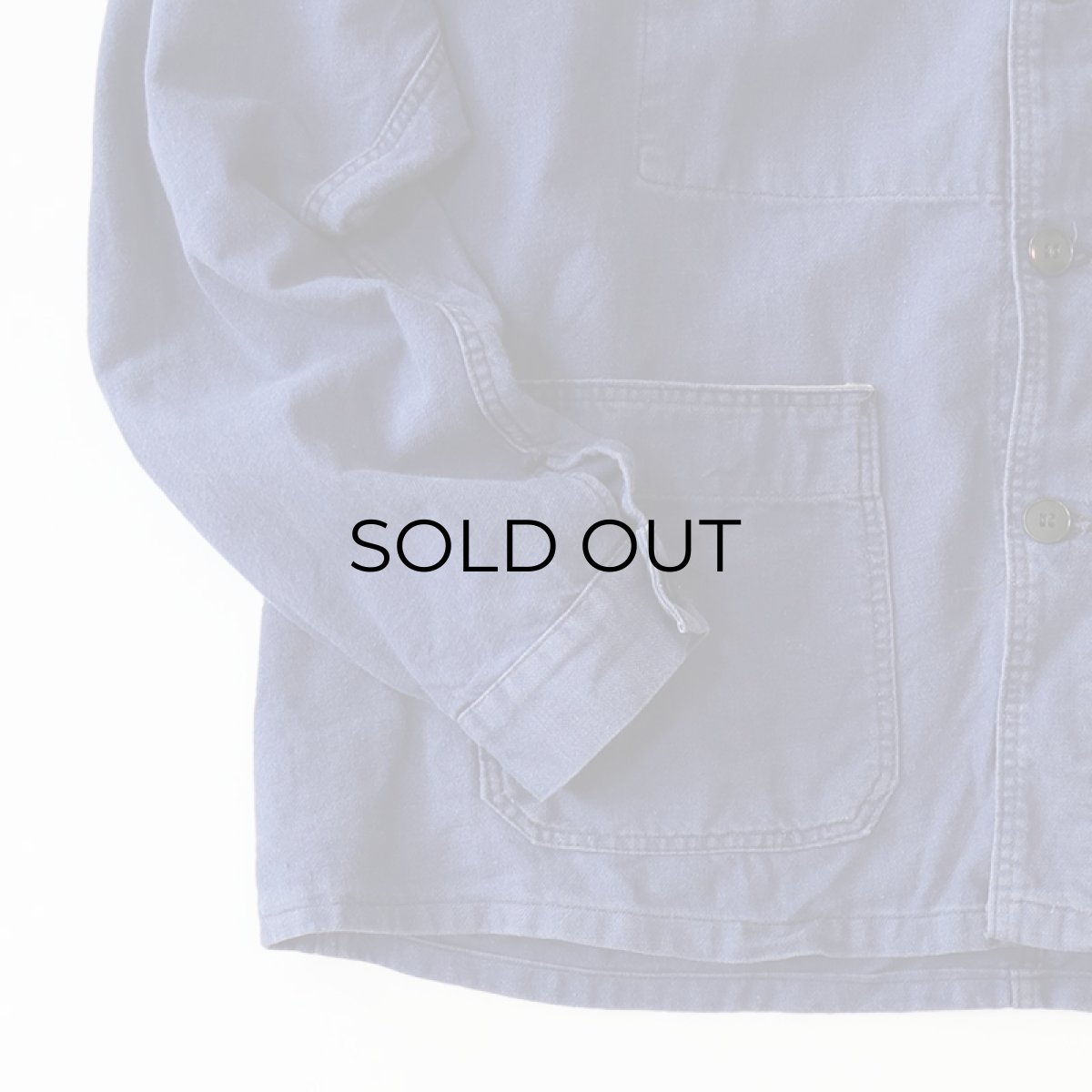 画像6: OLD UNKNOWN BRAND COTTON TWILL FRENCH WORK JACKET (6)