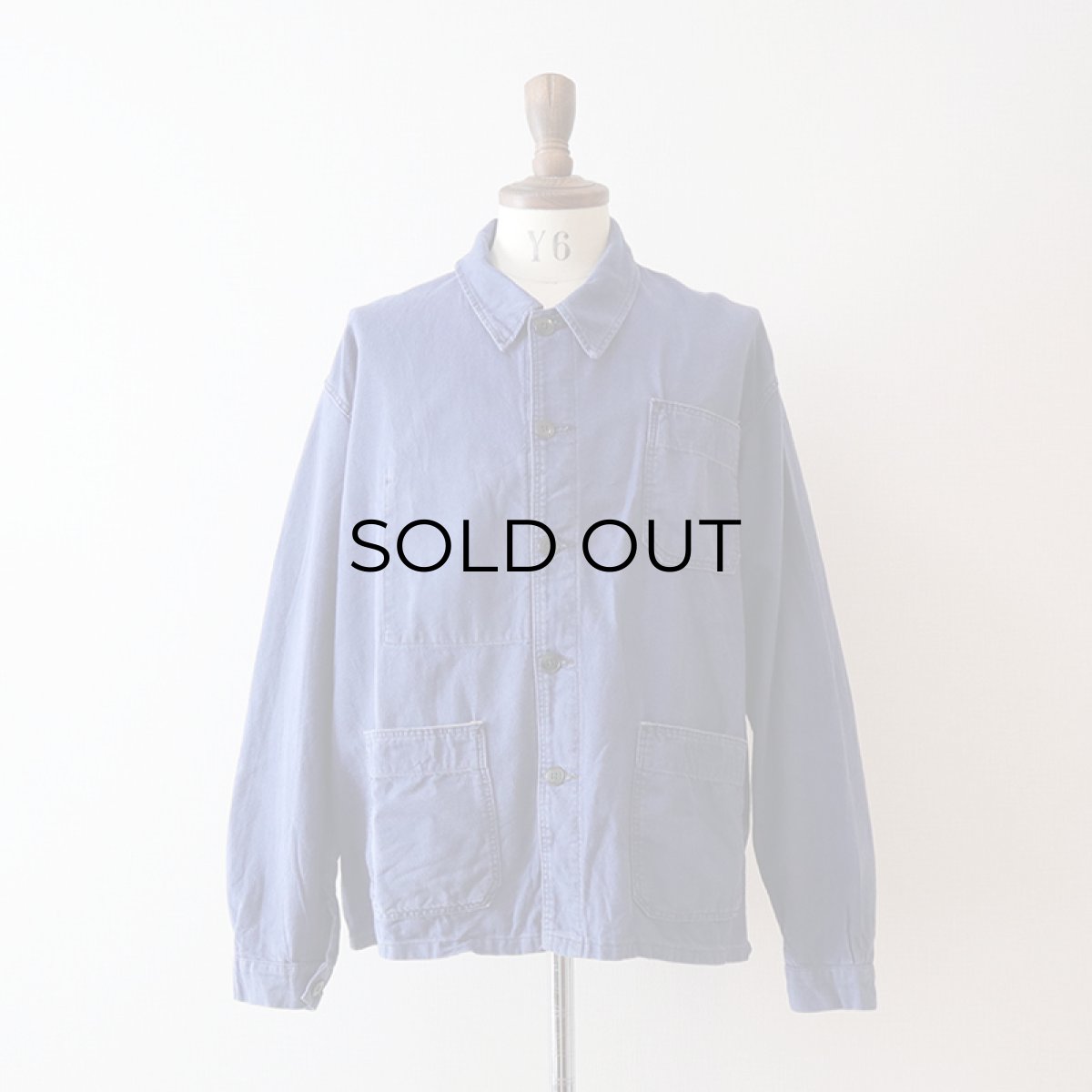 画像8: OLD UNKNOWN BRAND COTTON TWILL FRENCH WORK JACKET (8)