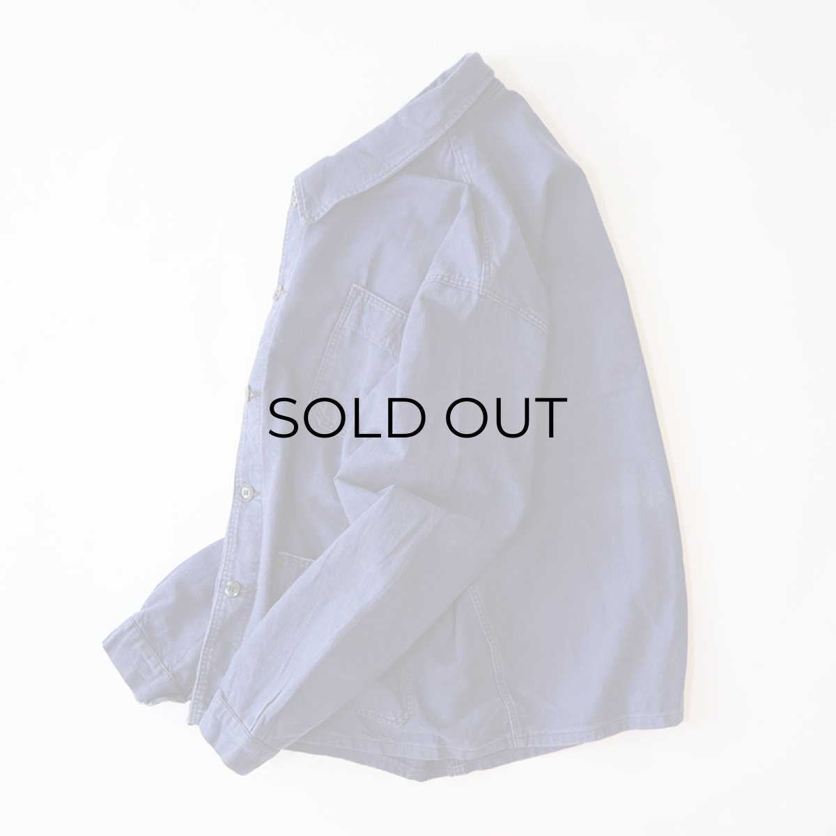 画像2: OLD UNKNOWN BRAND COTTON TWILL FRENCH WORK JACKET (2)