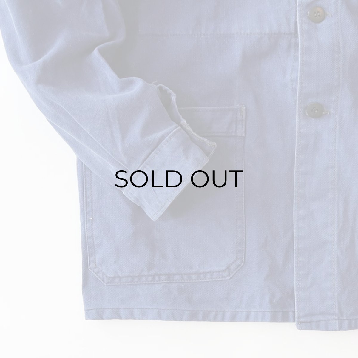 画像6: OLD FRENCH MILITARY COTTON TWILL WORK JACKET (6)