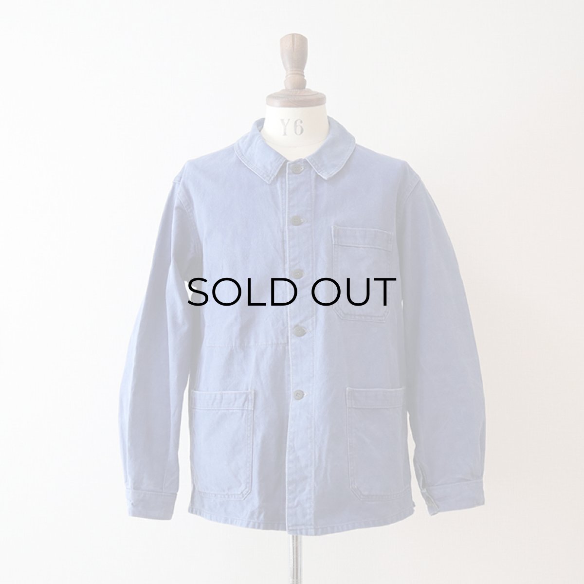 画像11: OLD FRENCH MILITARY COTTON TWILL WORK JACKET (11)