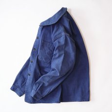 画像2: OLD FRENCH MILITARY COTTON TWILL WORK JACKET (2)