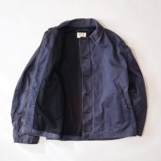 画像2: 70's US NAVY COTTON SATEEN UTILITY JACKET 【Size : 46R】 (2)