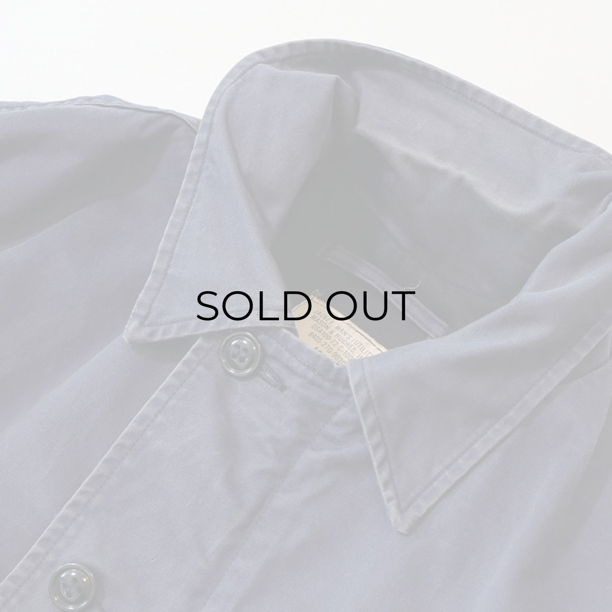 画像8: 70's US NAVY COTTON SATEEN UTILITY JACKET 【Size : 46R】 (8)