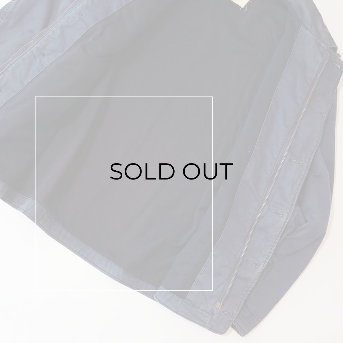 画像12: 70's US NAVY COTTON SATEEN UTILITY JACKET 【Size : 46R】 (12)